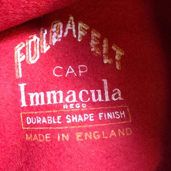 Made in England Plaid Wool Cap. OS - Picture 2 of 4